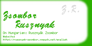 zsombor rusznyak business card