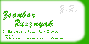 zsombor rusznyak business card